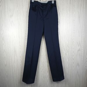 Vintage red kap chino work pants pleat navy blue workwear uniform 30 READ slacks
